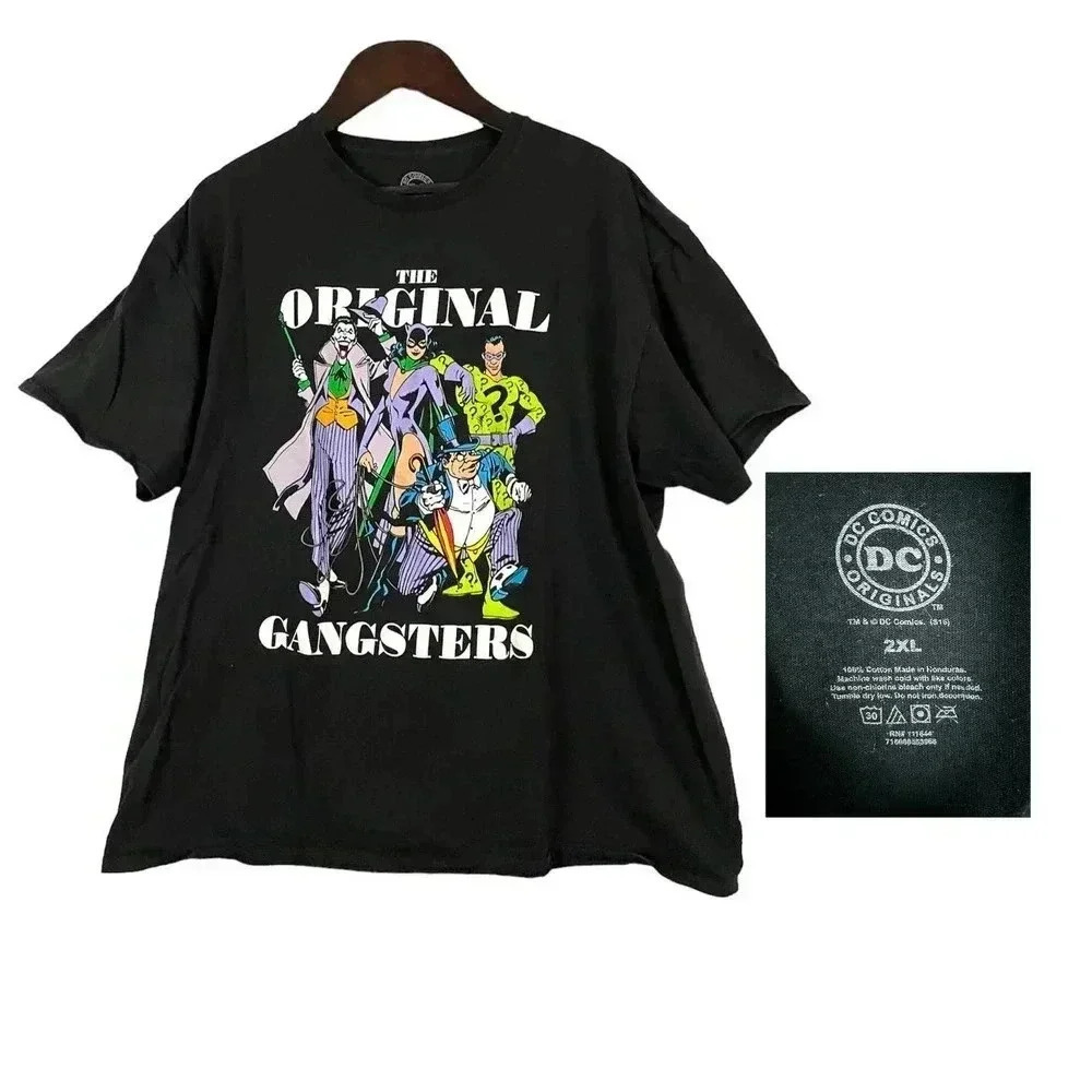 Dc‎ Comics Mens Original Gangsters Graphic T-Shirt 2XL Men's